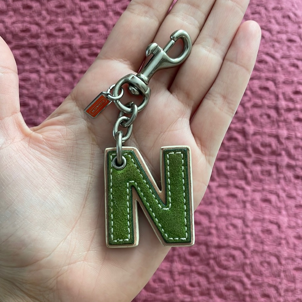 Leather “N” key chain